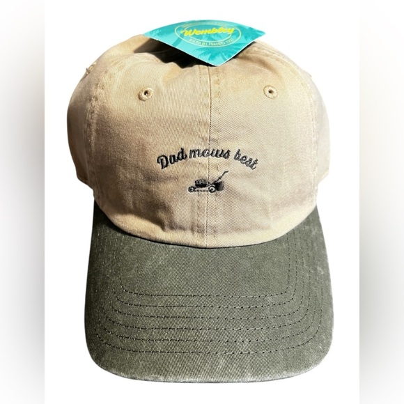 NWT Wembley Dad Mows Best Embroidered Adjustable Hat - Picture 1 of 7